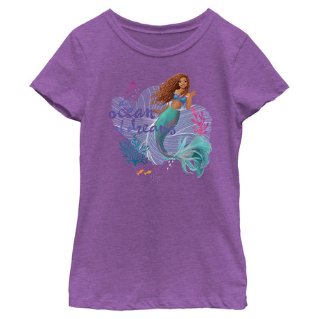Girl's Disney Ariel an Ocean of Dreams Scene T-Shirt