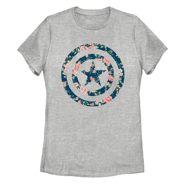 Women's Marvel Captain Floral T-Shirt