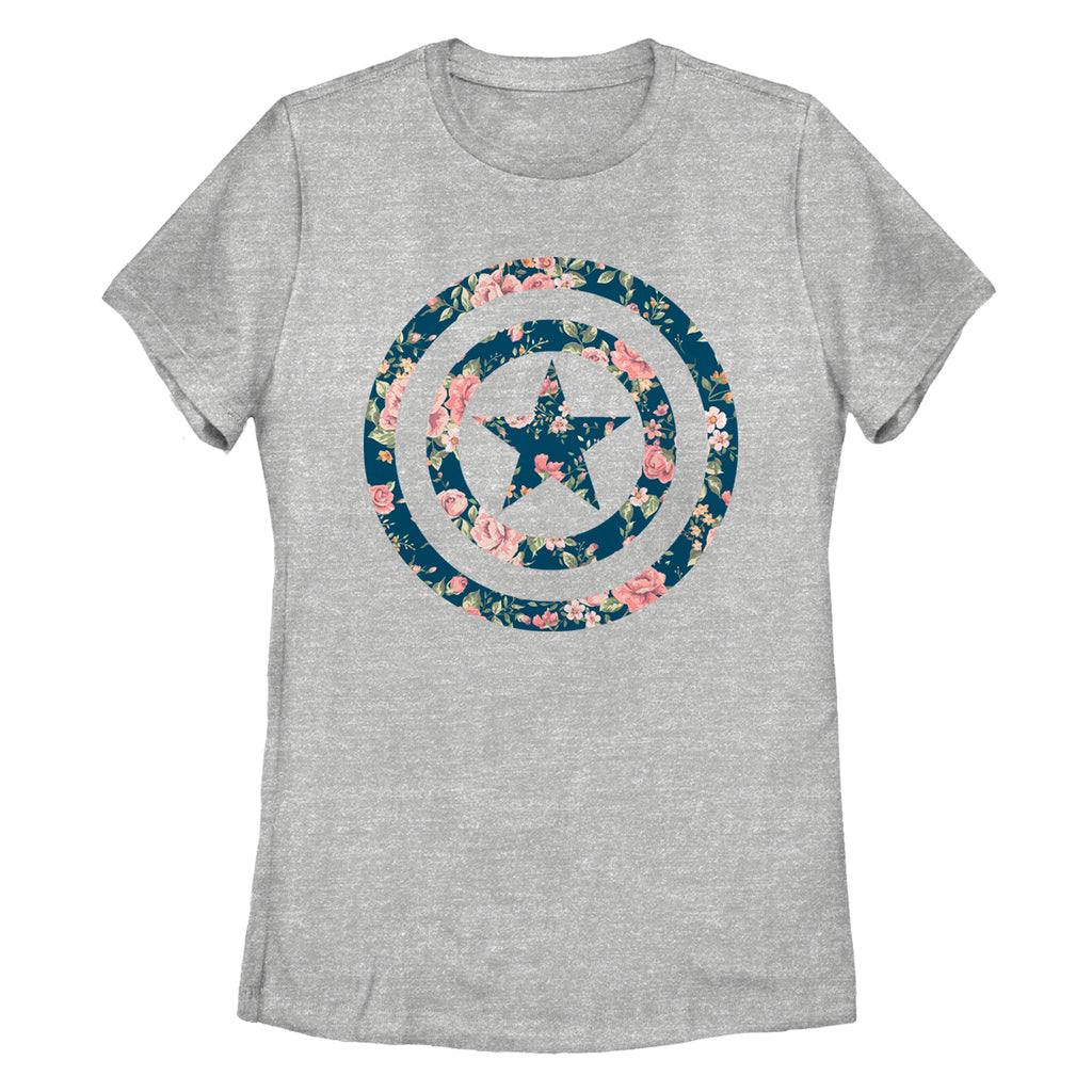 Women's Marvel Captain Floral T-Shirt
