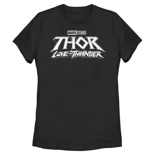 Women's Marvel Black Logo T-Shirt