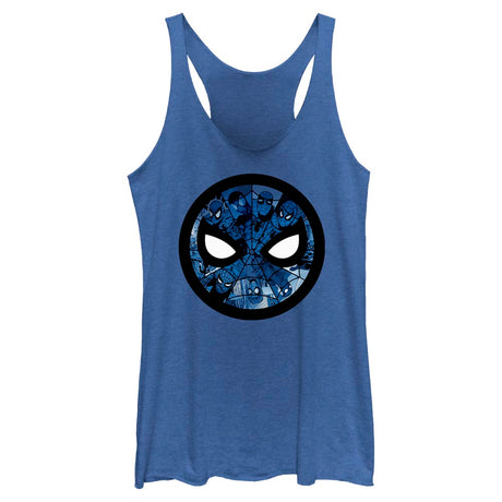 Junior's Marvel Spider-Man Beyond Amazing MASK CIRCLE SPIDEYS Tank Top